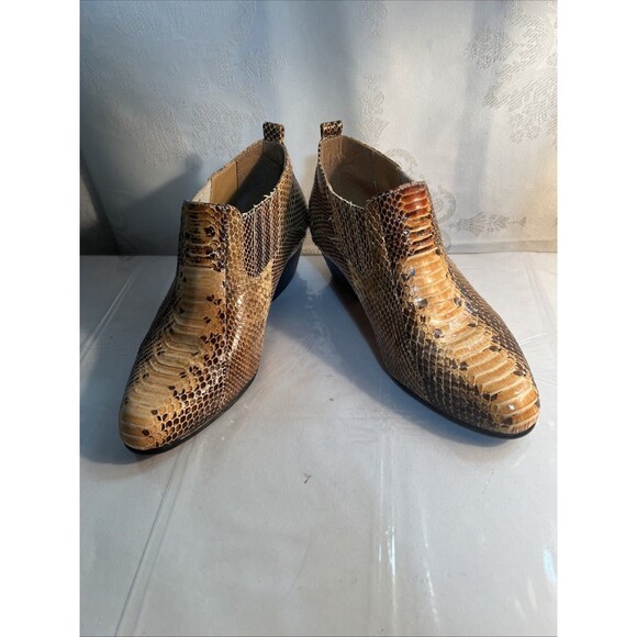 Giorgio Brutini Private Collection Genuine Snake Leather Ankle Western Boot 8M - Picture 1 of 8